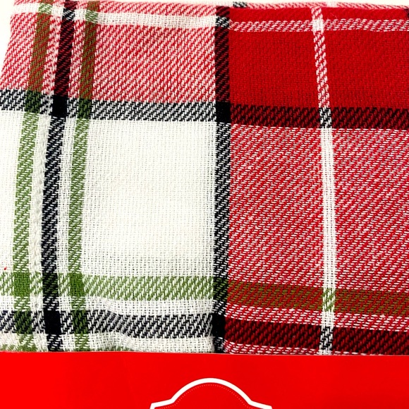 Cloth Napkins Red, White, Black, Green Plaid Holiday Christmas Valentine’s 20x20 - Picture 3 of 4